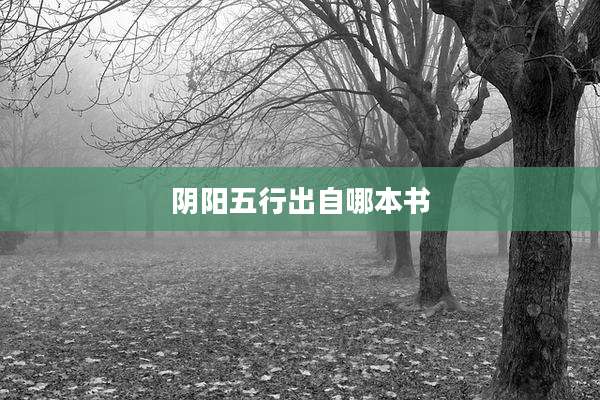 阴阳五行出自哪本书