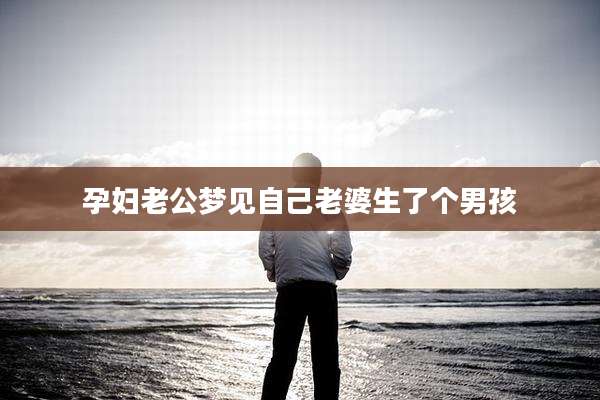 孕妇老公梦见自己老婆生了个男孩