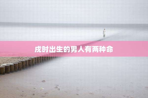 戌时出生的男人有两种命