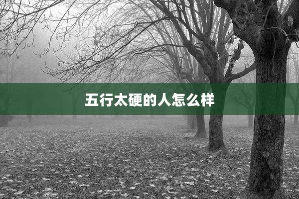 五行太硬的人怎么样