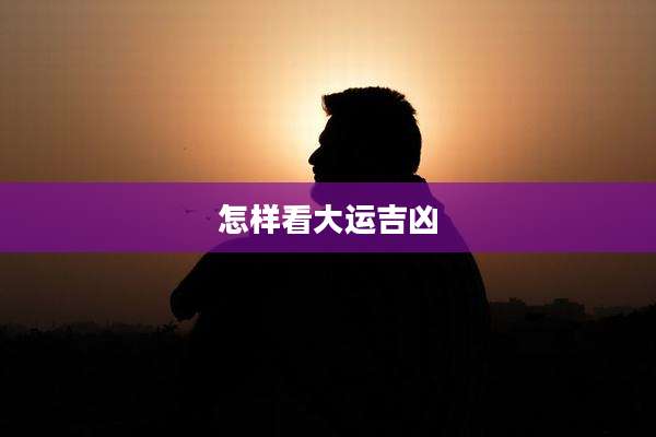 怎样看大运吉凶