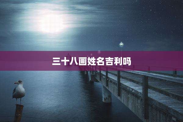 三十八画姓名吉利吗