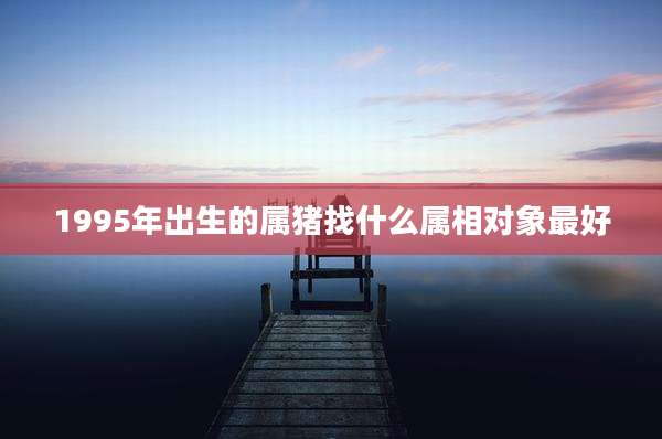 1995年出生的属猪找什么属相对象最好