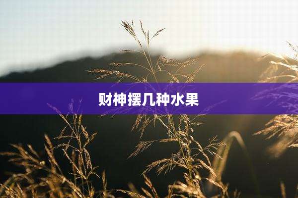 财神摆几种水果