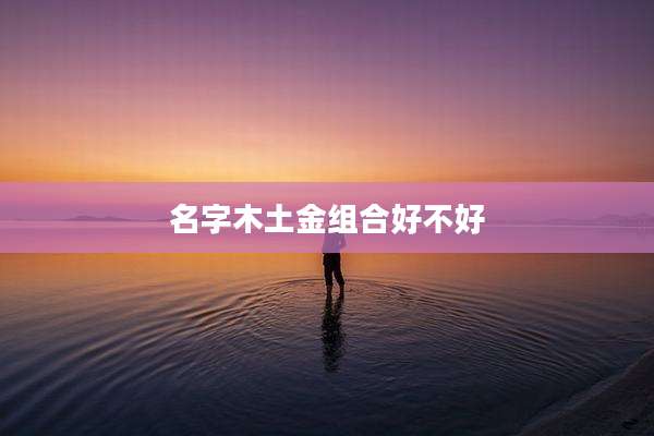 名字木土金组合好不好