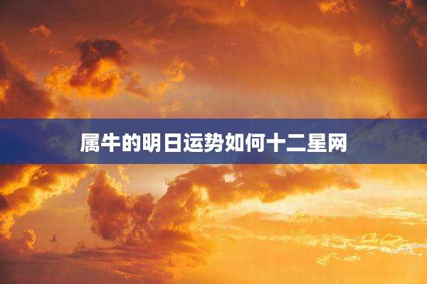 属牛的明日运势如何十二星网