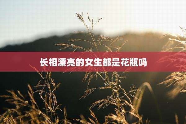 长相漂亮的女生都是花瓶吗