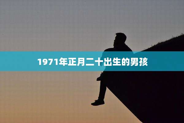 1971年正月二十出生的男孩