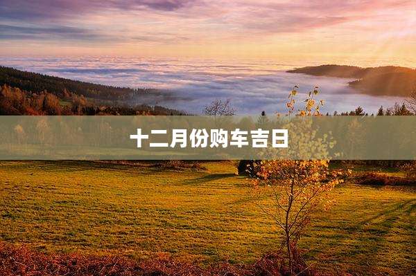 十二月份购车吉日