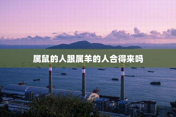 属鼠的人跟属羊的人合得来吗