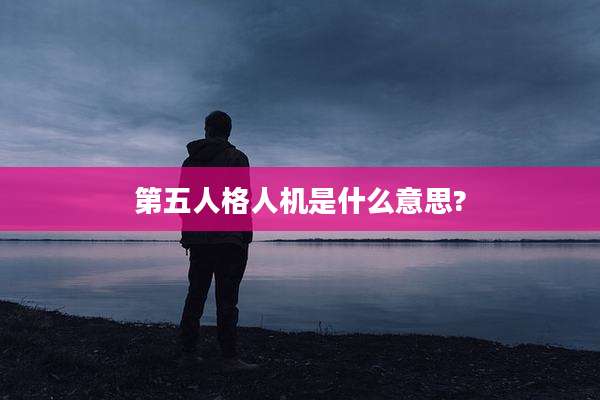 第五人格人机是什么意思?