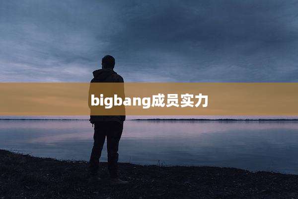 bigbang成员实力
