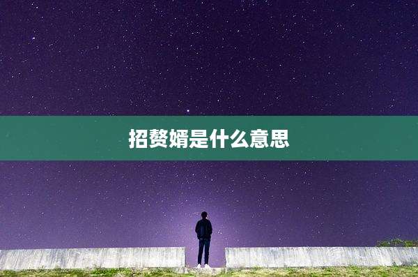 招赘婿是什么意思
