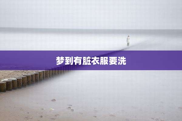 梦到有脏衣服要洗