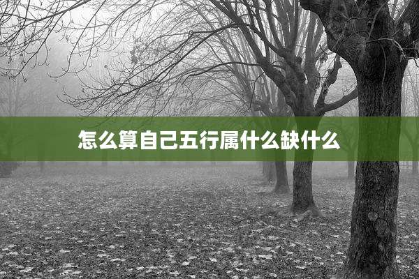 怎么算自己五行属什么缺什么