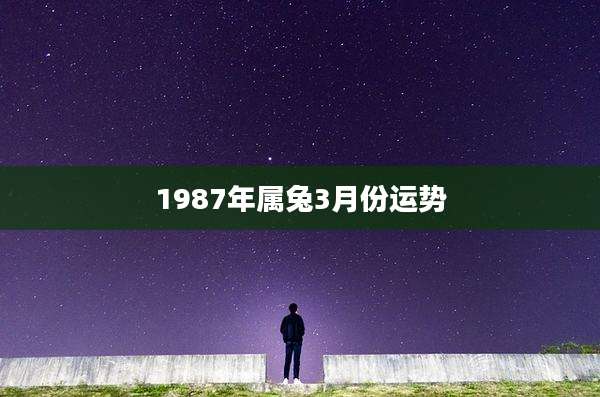 1987年属兔3月份运势