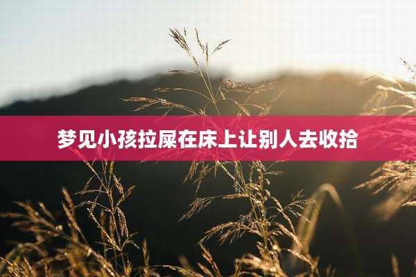 梦见小孩拉屎在床上让别人去收拾