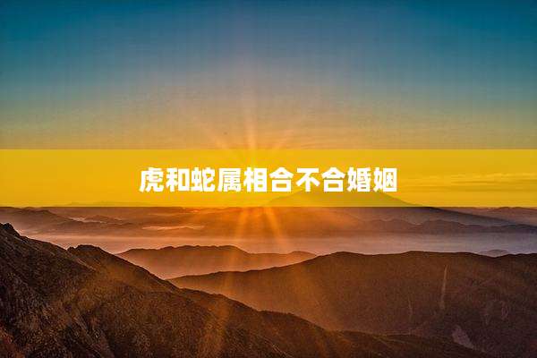 虎和蛇属相合不合婚姻