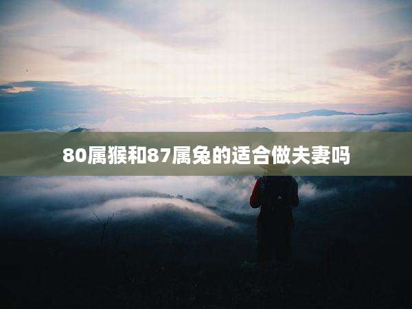 80属猴和87属兔的适合做夫妻吗