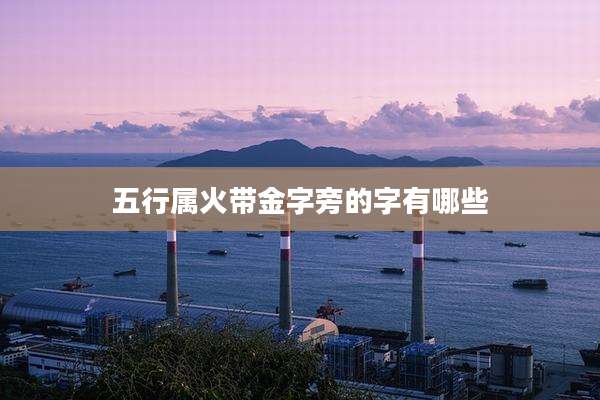 五行属火带金字旁的字有哪些