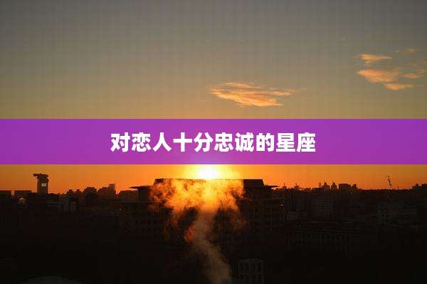 对恋人十分忠诚的星座
