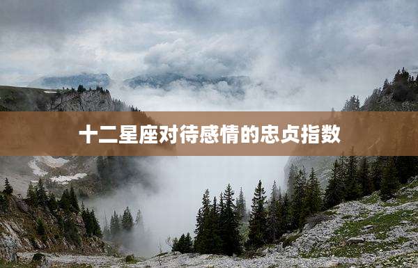 十二星座对待感情的忠贞指数