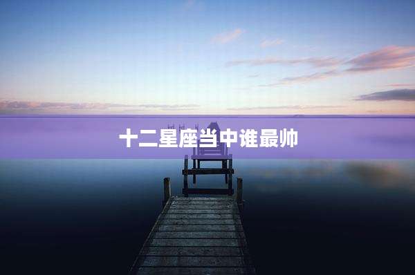 十二星座当中谁最帅
