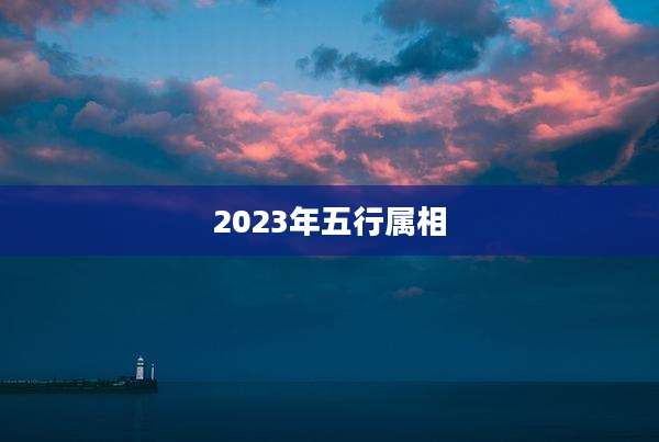 2023年五行属相