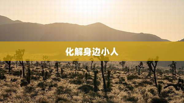 化解身边小人