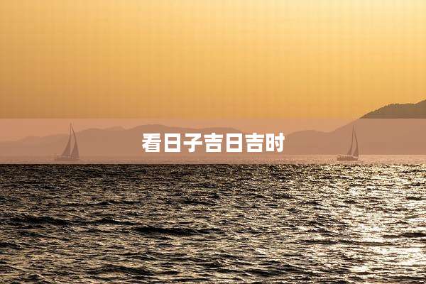 看日子吉日吉时