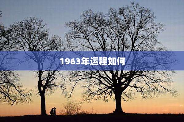 1963年运程如何