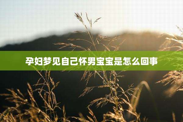 孕妇梦见自己怀男宝宝是怎么回事