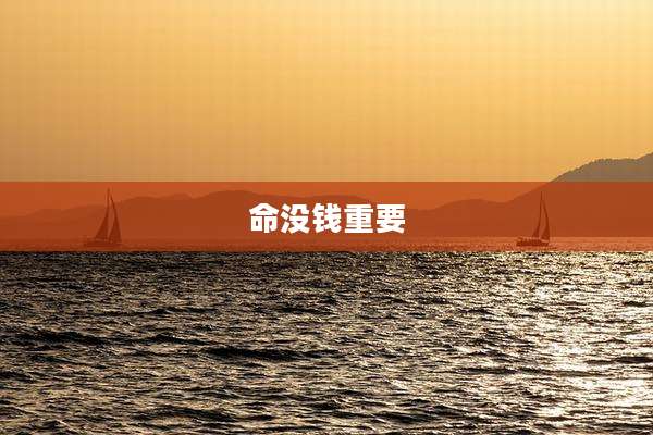 命没钱重要