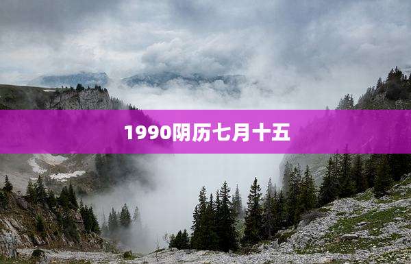 1990阴历七月十五