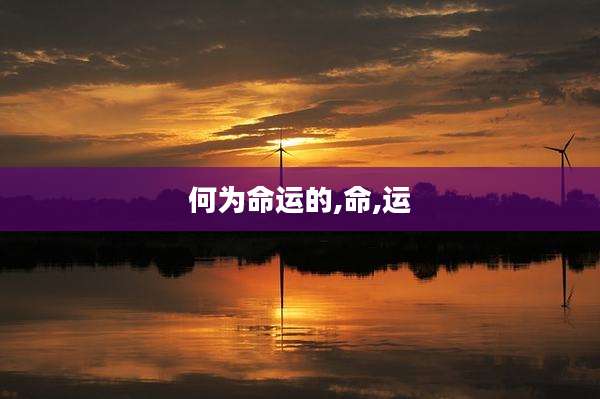 何为命运的,命,运