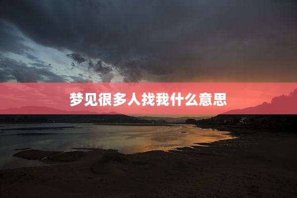 梦见很多人找我什么意思