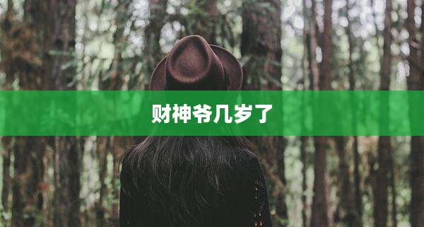 财神爷几岁了