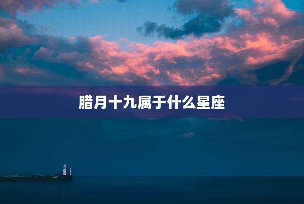 腊月十九属于什么星座