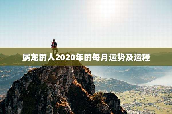 属龙的人2020年的每月运势及运程