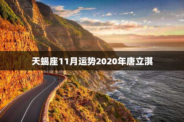 天蝎座11月运势2020年唐立淇