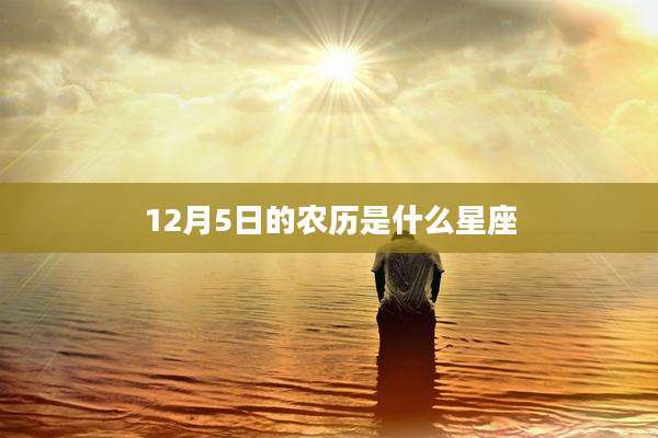 12月5日的农历是什么星座