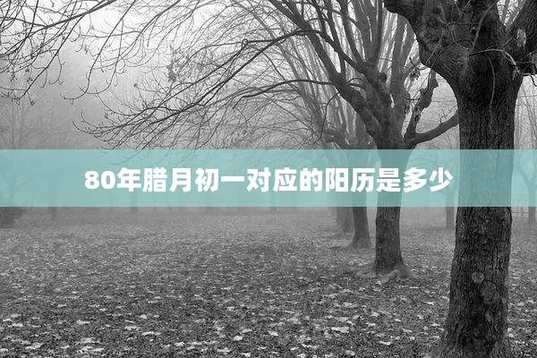 80年腊月初一对应的阳历是多少
