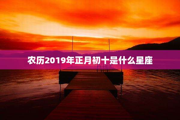农历2019年正月初十是什么星座