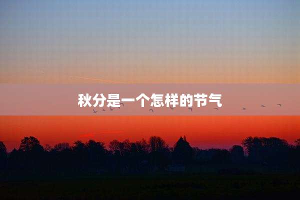 秋分是一个怎样的节气