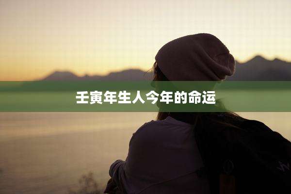 壬寅年生人今年的命运