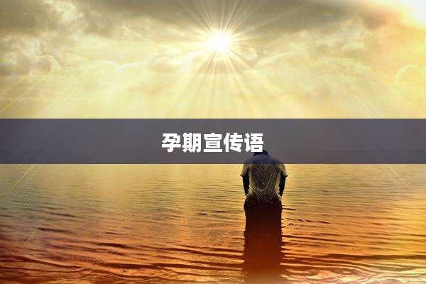 孕期宣传语