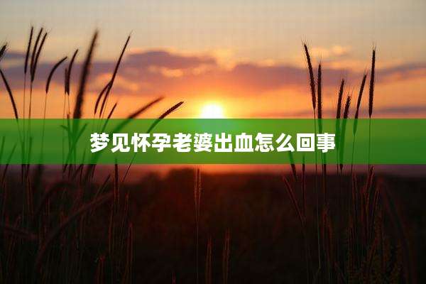 梦见怀孕老婆出血怎么回事