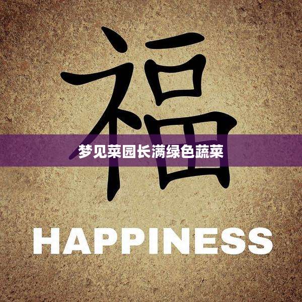 梦见菜园长满绿色蔬菜