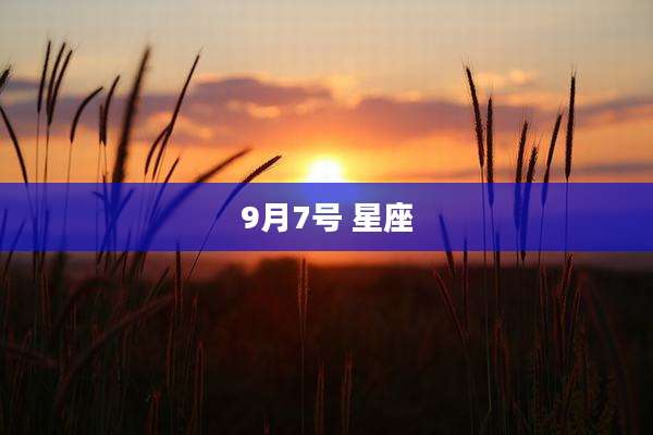 9月7号 星座