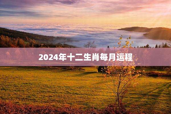 2024年十二生肖每月运程